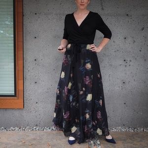 Seraphine Luxe Floral Wrap Maternity & Nursing Maxi Dress